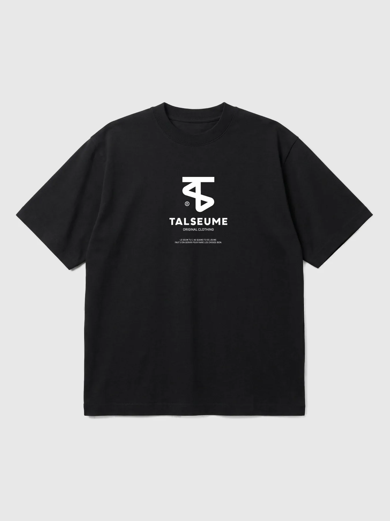 Tee-Shirt Talseume oversize noir coupe streetwear unisexe